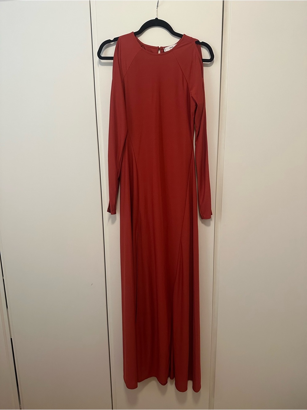 Mango Exclusive Burnt Orange Long Sleeve Long Dress Size XS US2